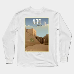 Aleppo, Syria - Vintage Travel Poster Long Sleeve T-Shirt